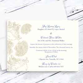 Seashells Wedding Invitation