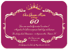 Tiara Birthday Flat Invitation