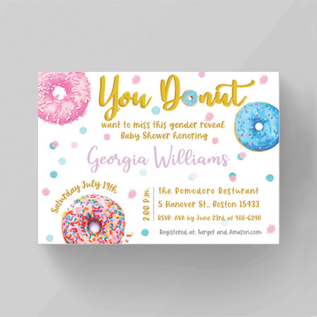 Donut Baby Shower Invitation