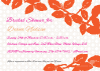 Orange Leaves Bridal Shower Invitation