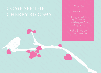 Cherry Buds Invitation