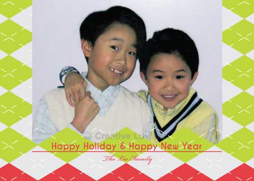 Argyle Holiday Flat Photo Card