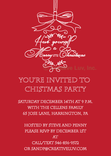 Merry little Christmas Invitation